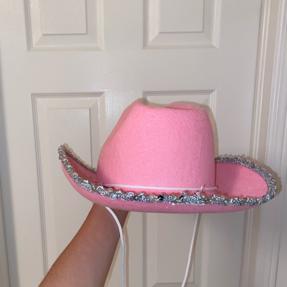 SOLD Pink Party Tiara Cowboy Hat - Picture 3 of 7